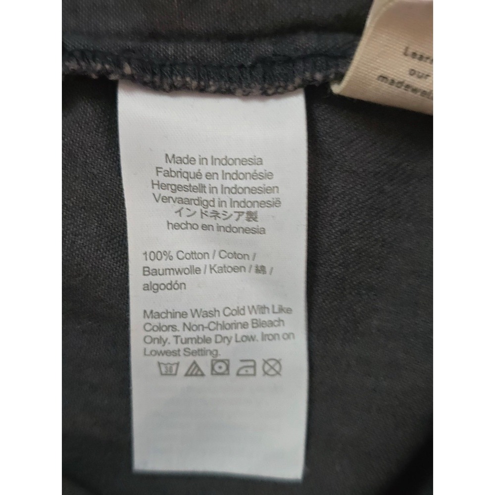 Madewell Popover Shirt Dress XS‎ Black Denim Short Sleeve Relaxed Utility Beach - Picture 7 of 10